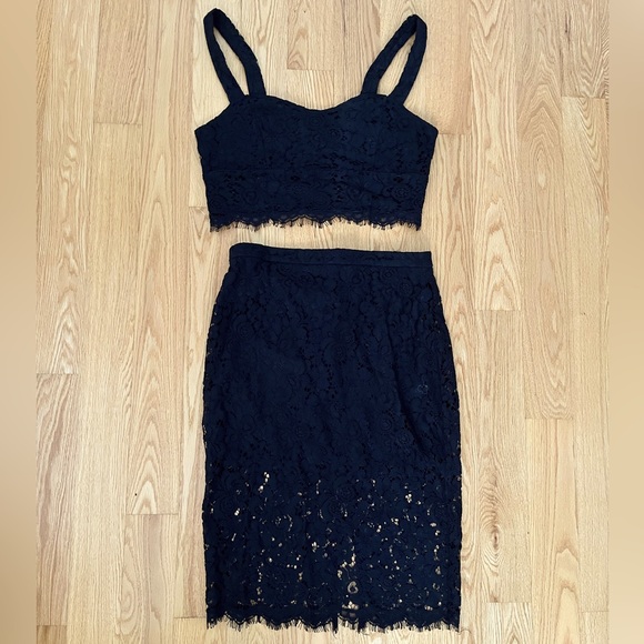 Dynamite Lace Skirt & Crop Top Set - Picture 2 of 4